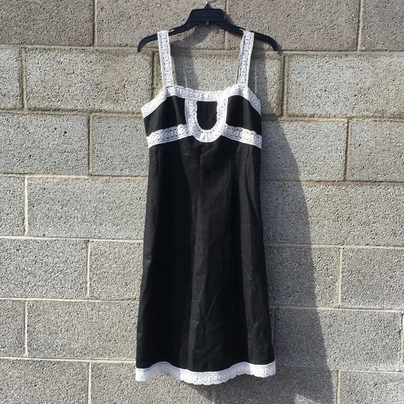 LOFT | Dresses | Ann Taylor Loft Black A Line Dress Lace 0 Linen Special  Occasion Lined Size 8 | Poshmark